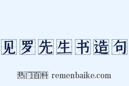 见罗先生书造句是什么意思的图片